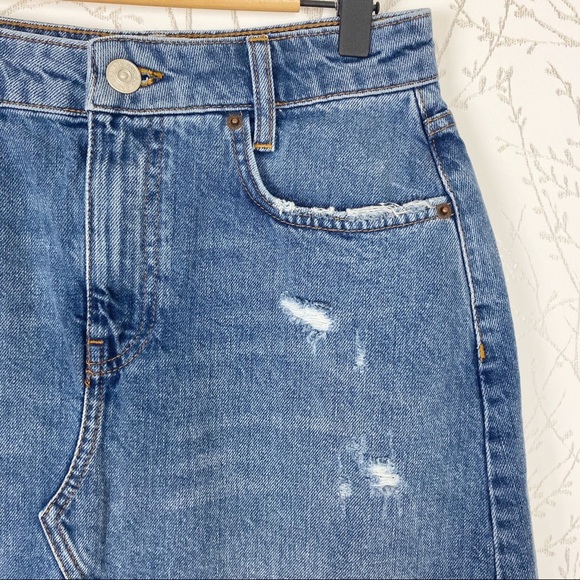 BDG URBAN OUTFITTERS Cotton Distressed Mini Skirt Small high-Waisted - Picture 3 of 10